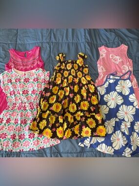 Gymboree Dresses- Size 7/8 Floral Sundress Bundle - Pink, Yellow, Blue